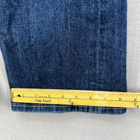 Miss Me Jeans Women's 27x31 (4) Blue Easy Boot Embellished Fleur de Lis Blingy - Picture 15 of 15